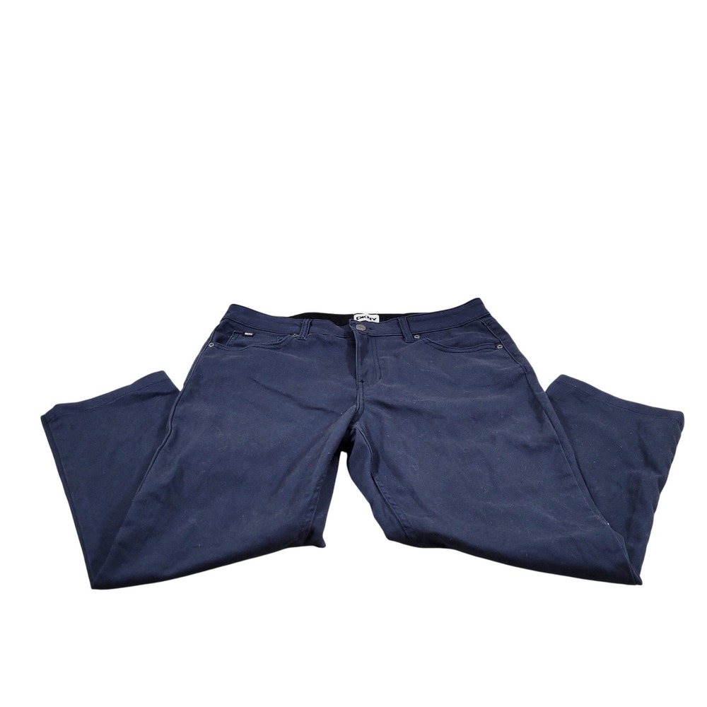 DKNY Stanton Slim Fit Pants Mens 33x29 Navy Blue Excellent 5-Pocket Chino